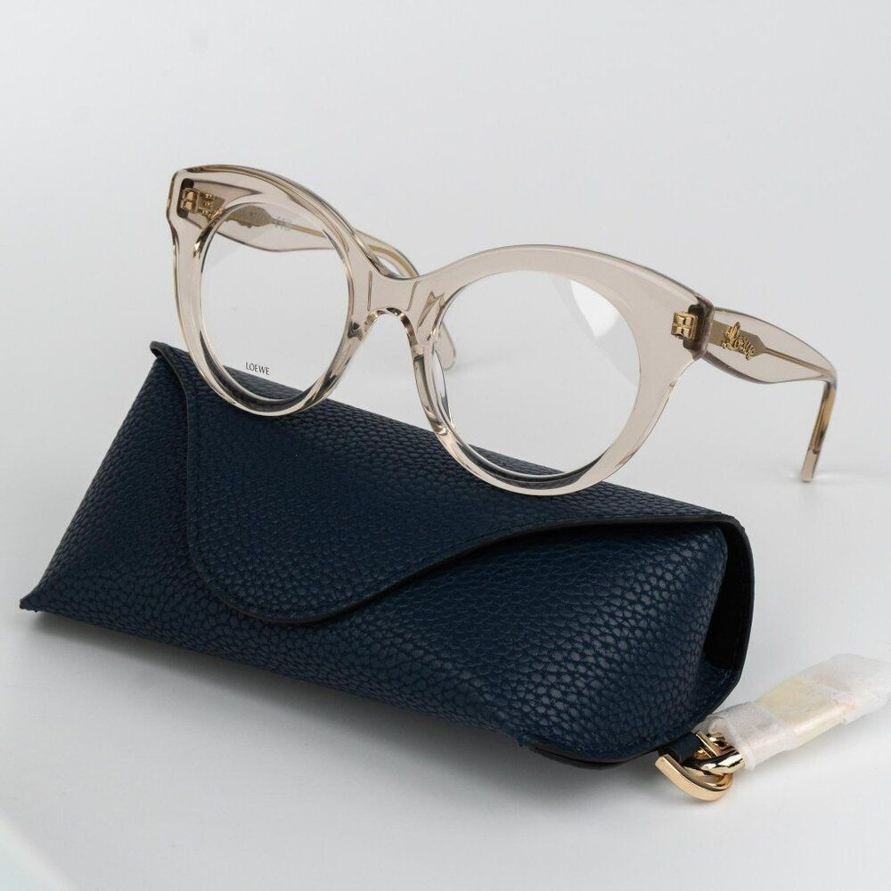 SALE! Loewe CURVY Women Eyeglasses Brown Round LW50074I 057 NEW AUTHENTIC